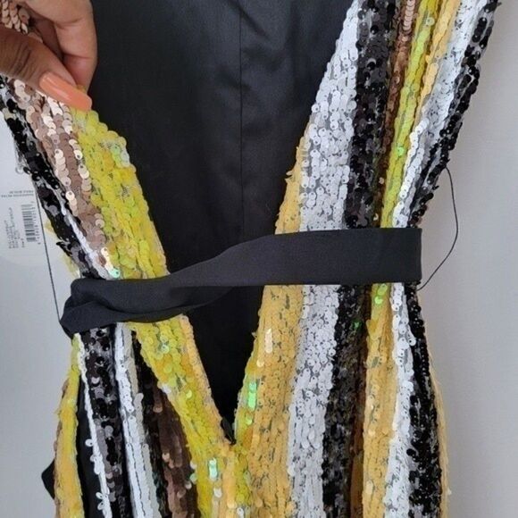 Nwt STAUD puli jumpsuit sequin striped multicolor - Picture 11 of 16